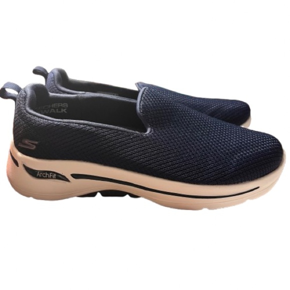 Skechers Women's Navy Slip-On Athletic Shoes - Picture 2 of 5